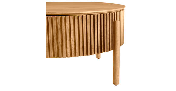 COUCHTISCH Eiche furniert, massiv 75/75/42 cm rund Naturfarben - Eichefarben/Naturfarben, Natur, Holz/Holzwerkstoff (75/75/42cm) - Waldwelt