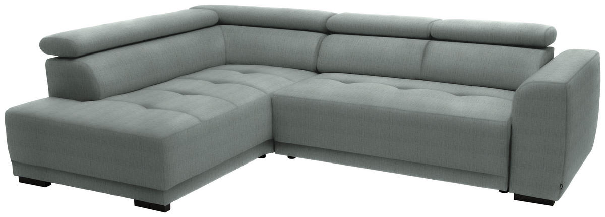 ECKSOFA in Chenille Silberfarben  205/284 cm  - Silberfarben/Schwarz, Design, Kunststoff/Textil (205/284cm) - Xora
