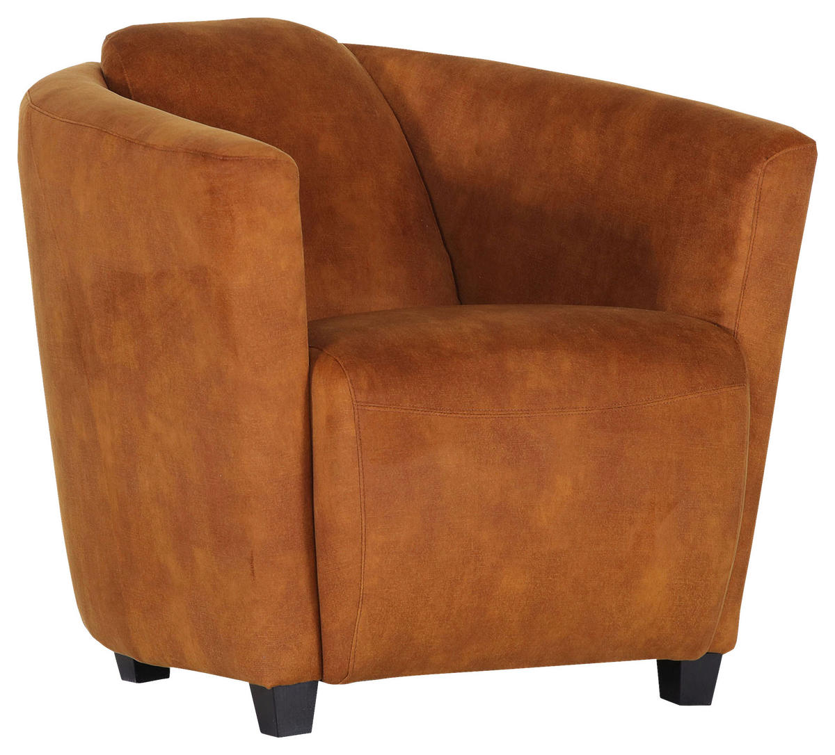 COCKTAILSESSEL Mikrofaser Bronzefarben    - Braun/Bronzefarben, Design, Holz/Textil (72/72/85cm)