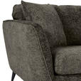 2-SITZER-SOFA in Chenille Dunkelgrau  - Dunkelgrau/Schwarz, KONVENTIONELL, Textil/Metall (190/70/98cm) - Carryhome