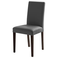 STUHL  in Lederlook Textil  - Buche Kolonial/Grau, KONVENTIONELL, Holz/Textil (44/92/57cm) - Carryhome