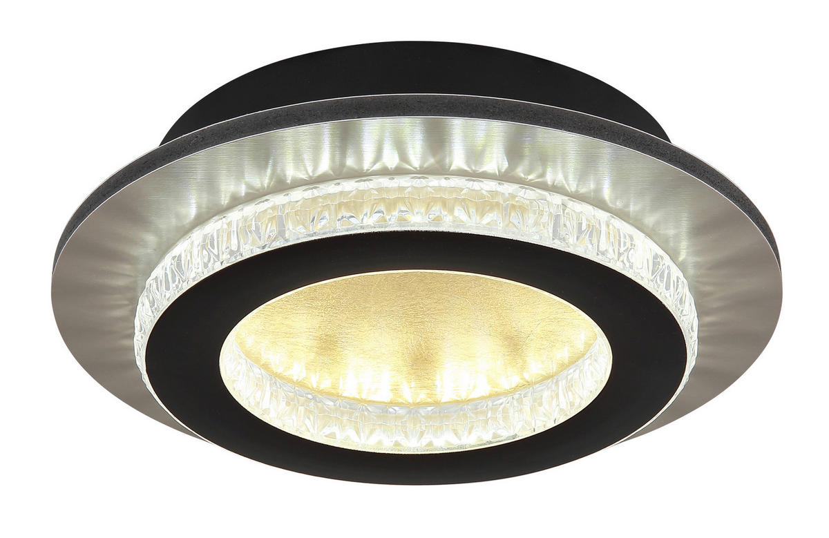 STROPNÍ LED SVÍTIDLO, 20/5,5 cm  - černá/čiré, Design, kov/plast (20/5,5cm) - Globo