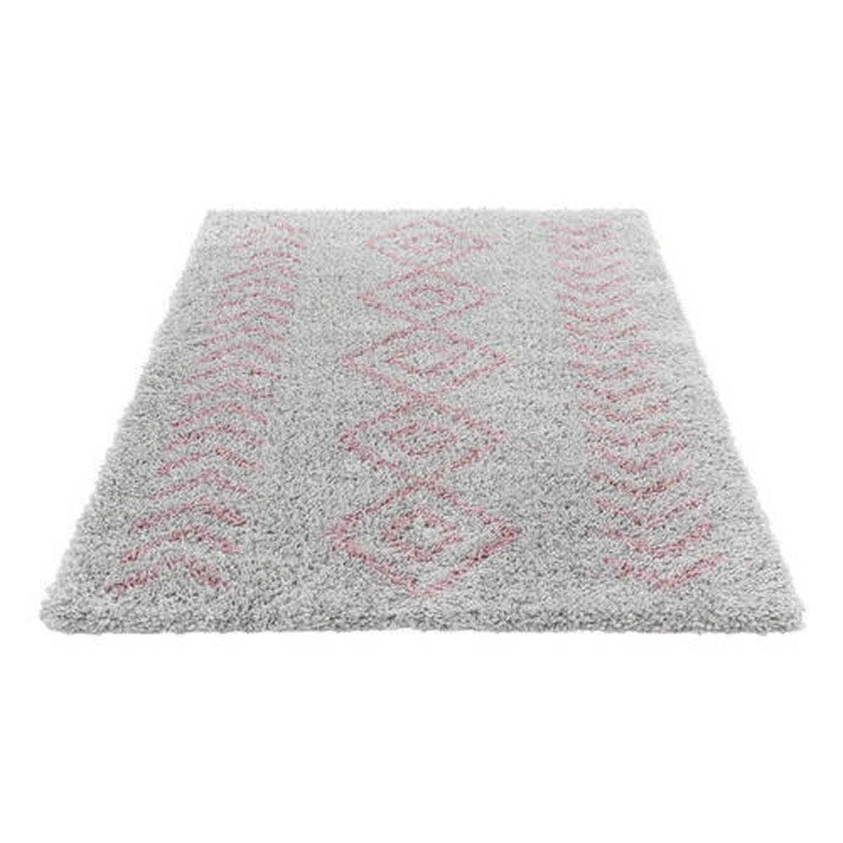 HOCHFLORTEPPICH 80/150 cm ETHNO-SHAGGY Rosa  - Rosa, Basics, Textil (80/150cm)
