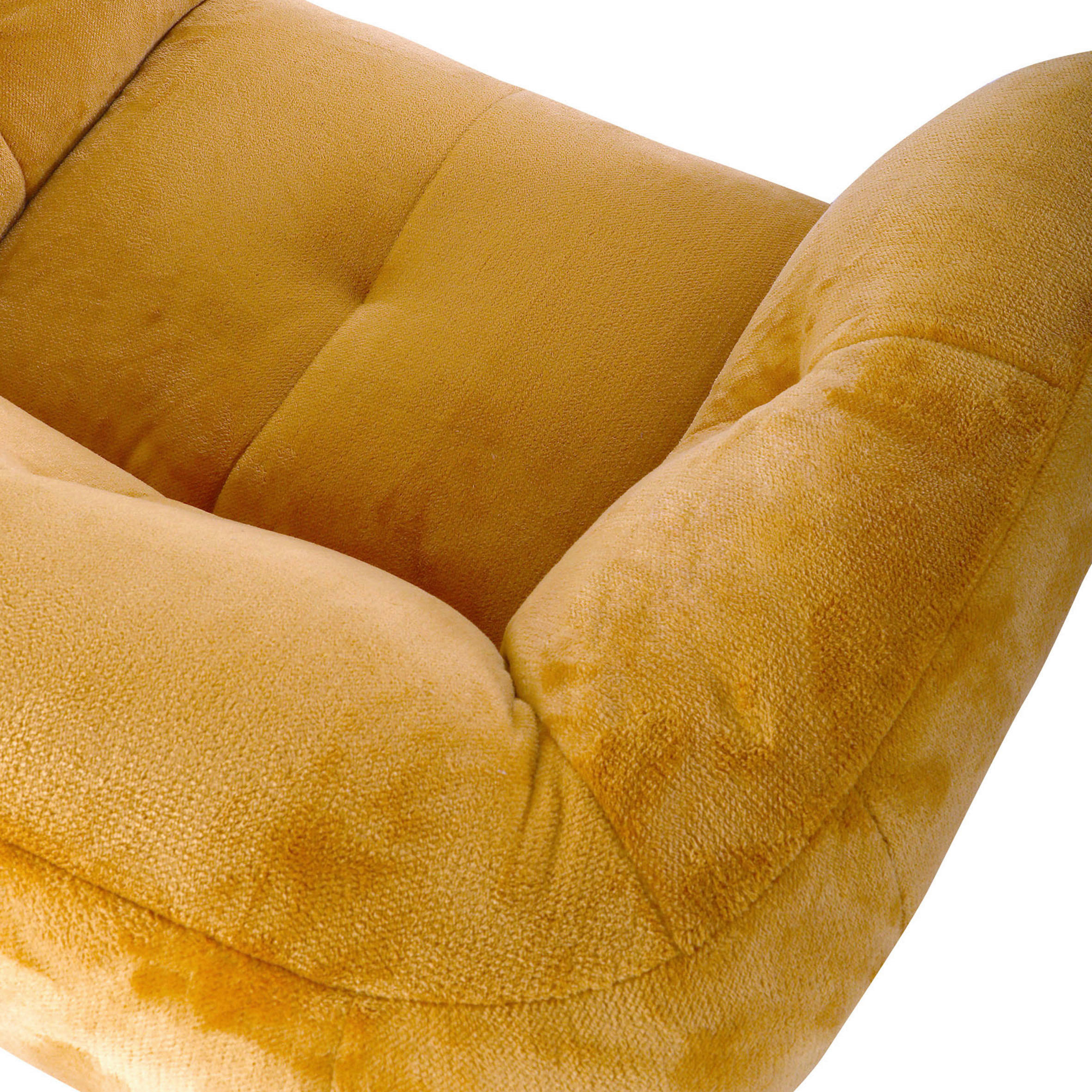 FÅTÖLJ i textil gul, guldfärgad  - guldfärgad/gul, Design, textil/plast (100/70/85cm) - Xora