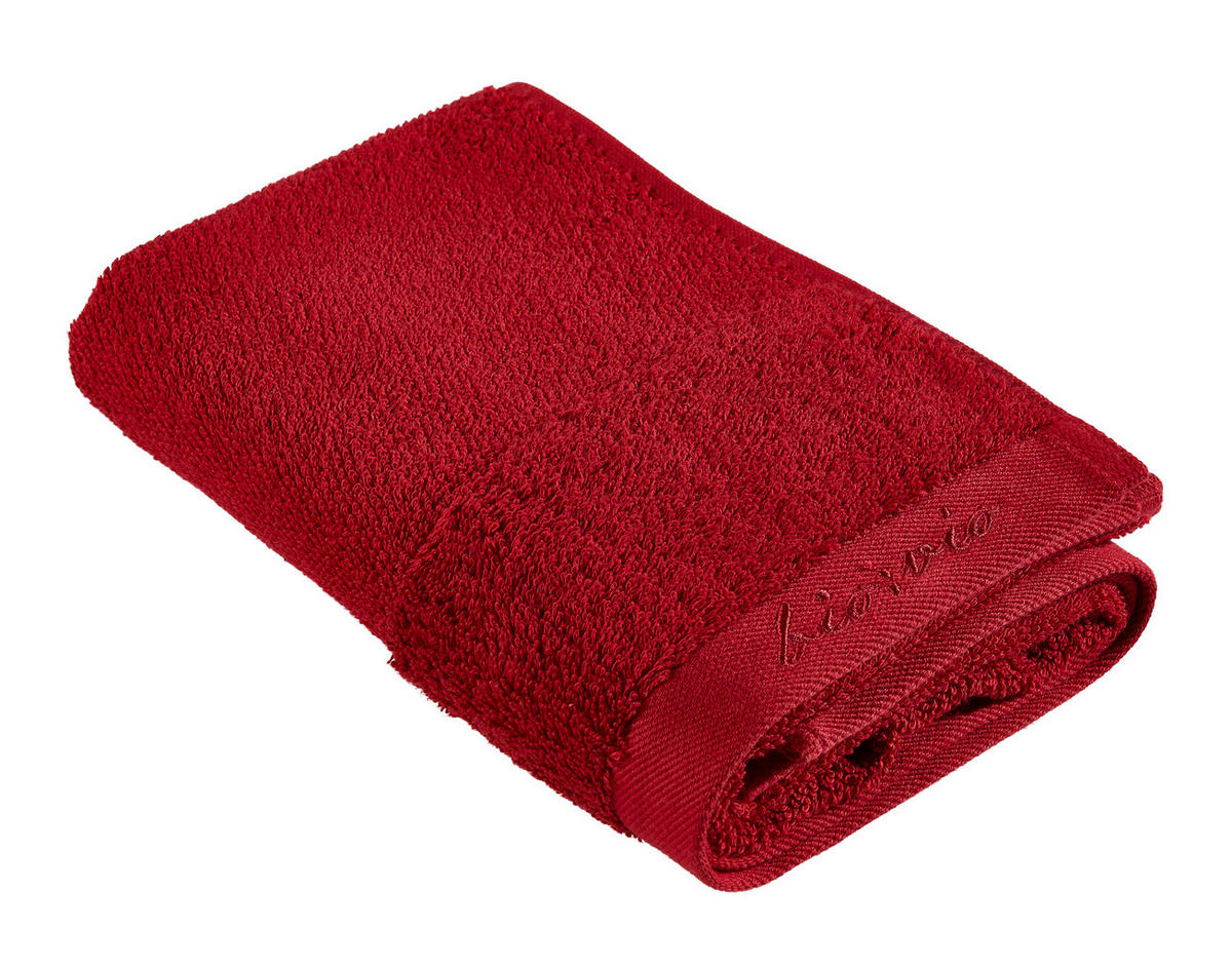 HANDTUCH Bonita Rot  - Rot, Basics, Textil (50/100cm) - Bio:Vio