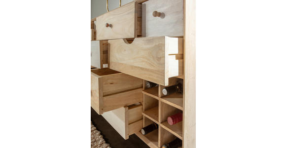 KOMMODE Kata  in 115/80/42 cm  - Naturfarben/Weiß, Design, Holz (115/80/42cm) - Landscape