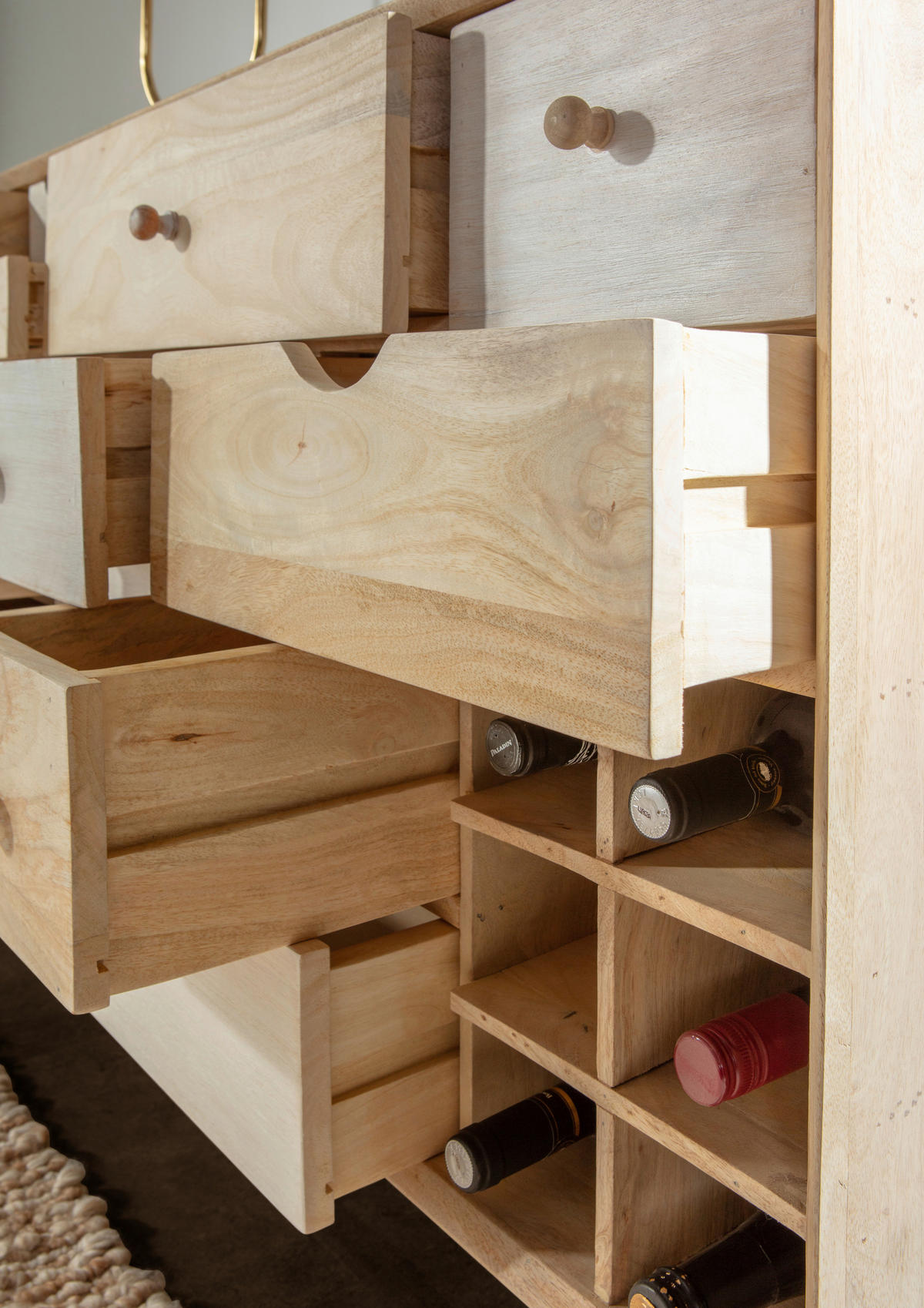 KOMMODE Kata  in 115/80/42 cm  - Naturfarben/Weiß, Design, Holz (115/80/42cm) - Landscape