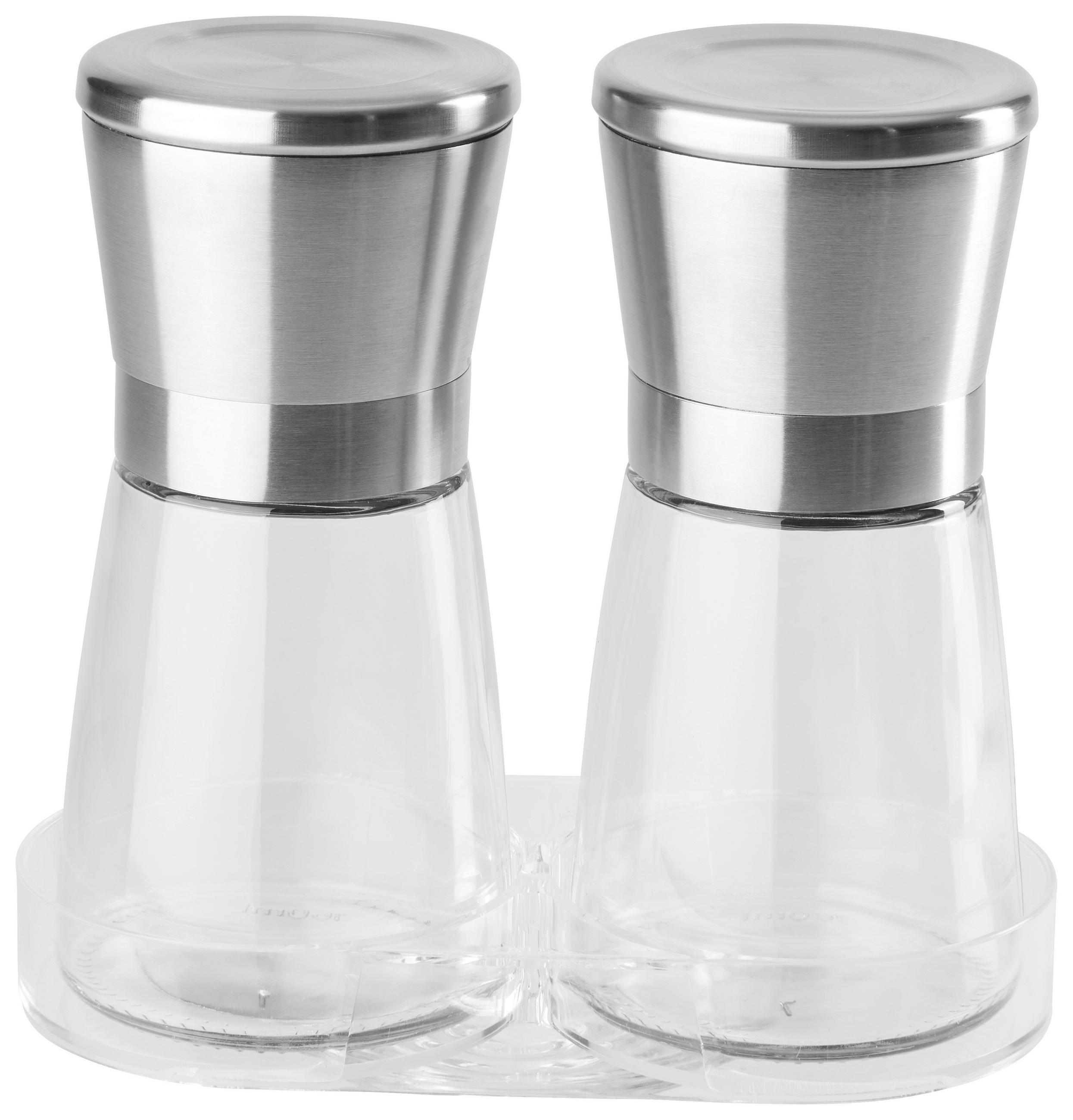RÂȘNIȚĂ PENTRU SARE ȘI PIPER - culoare inox, Basics, plastic/sticlă - Homeware Profession.