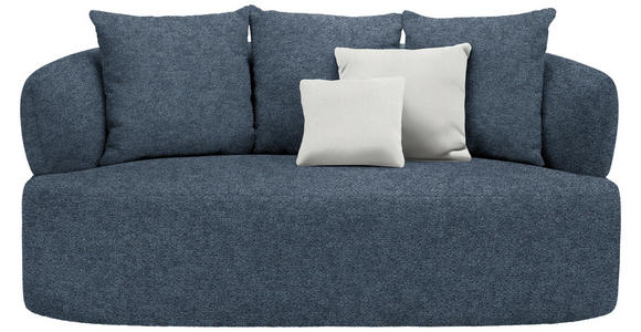 2-SITZER-SOFA in Chenille Blau  - Blau/Beige, MODERN, Kunststoff/Textil (177/86/105cm) - Hom`in