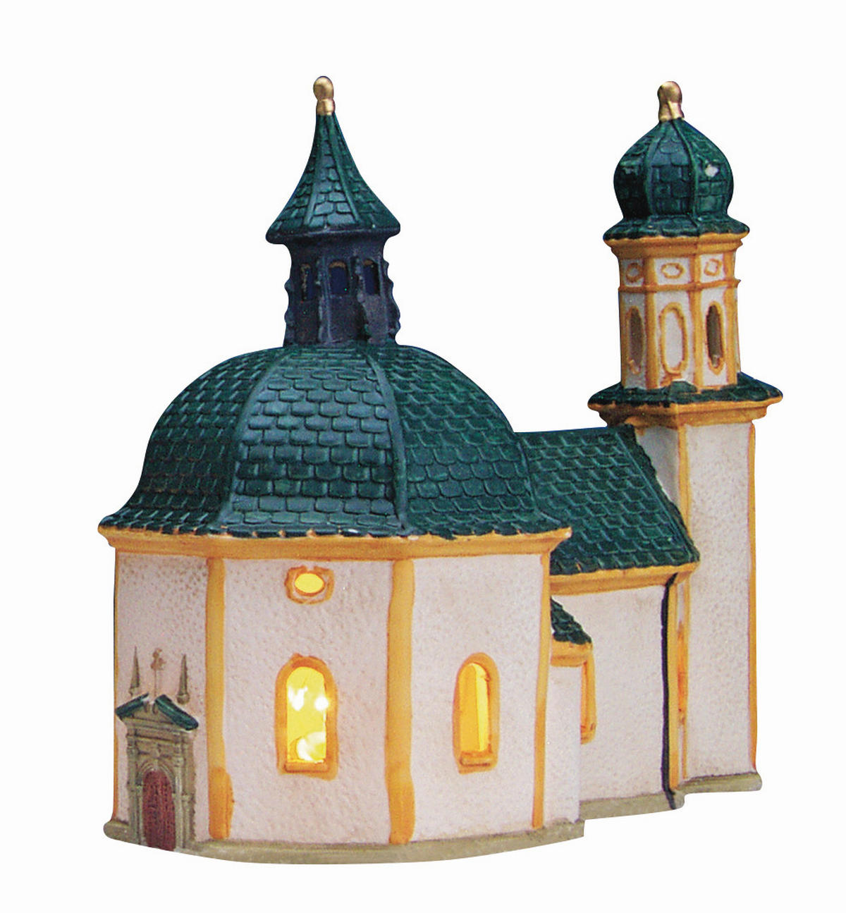 DEKOHAUS - Dunkelgrün/Creme, Basics, Keramik (20/21/11cm)