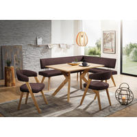 ECKBANK 190/170 cm  in Dunkelbraun, Wildeiche  - Wildeiche/Eichefarben, Design, Holz/Textil (190/170cm) - Venda