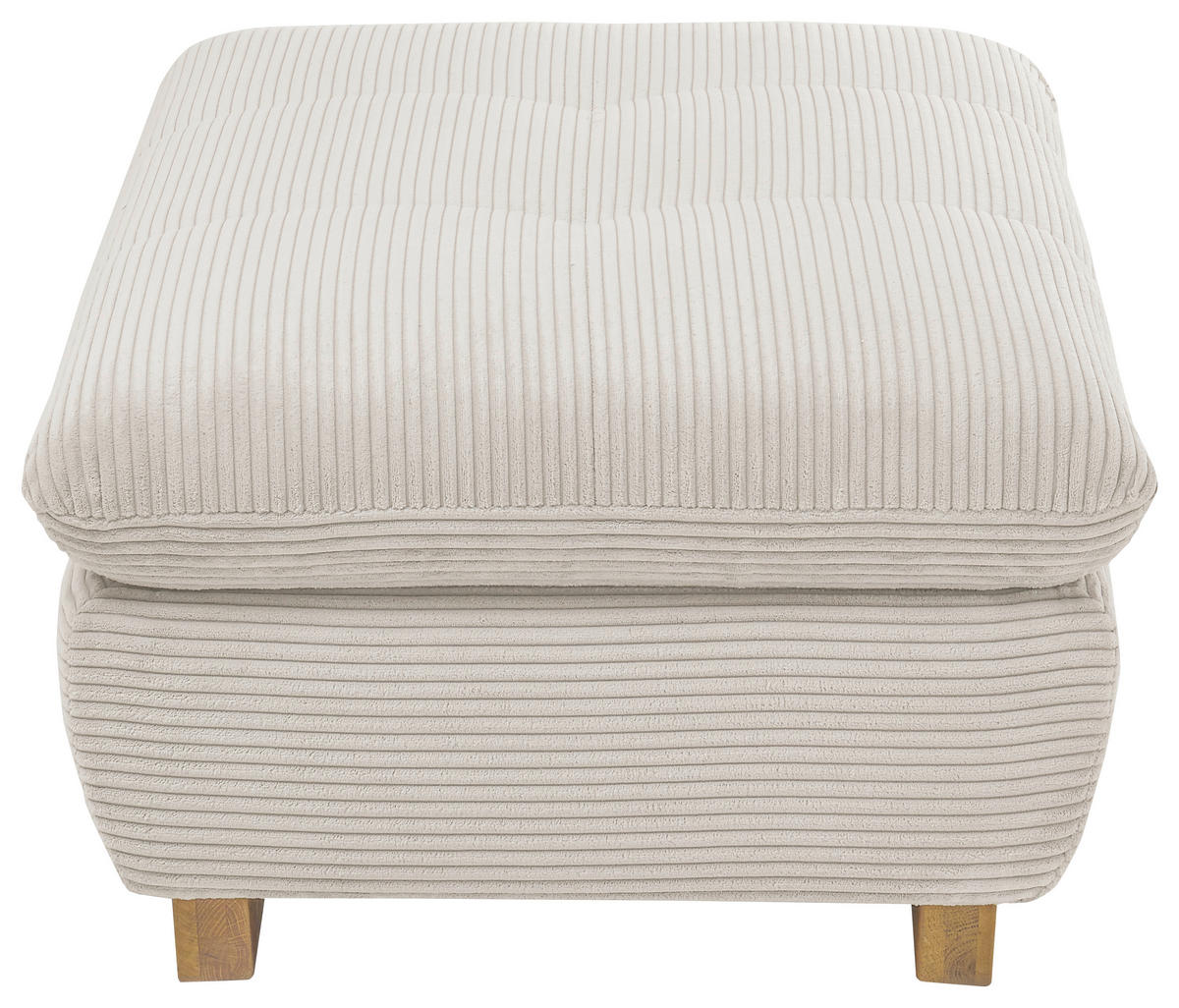 HOCKER Cord Creme  - Eichefarben/Creme, Design, Holz/Textil (106/43/74cm) - SetOne by Musterring