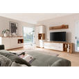 WOHNWAND  in Weiß, Wildeiche  305/202/50 cm  - Wildeiche/Anthrazit, Design, Glas/Holz (305/202/50cm) - Novel