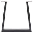 TISCHGESTELL in Metall 73/17/74 cm   - Anthrazit, Design, Metall (73/17/74cm) - Waldwelt