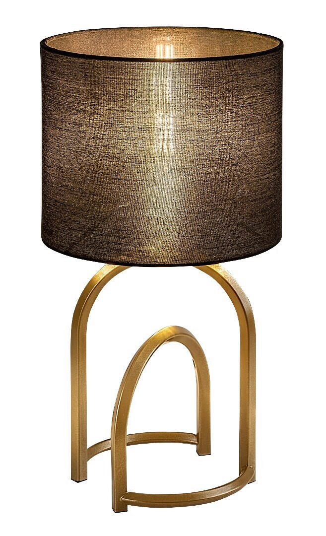 STONA LAMPA GISAYA  - zlatna/crna, Dizajnerski, metal/tekstil (18/35cm)