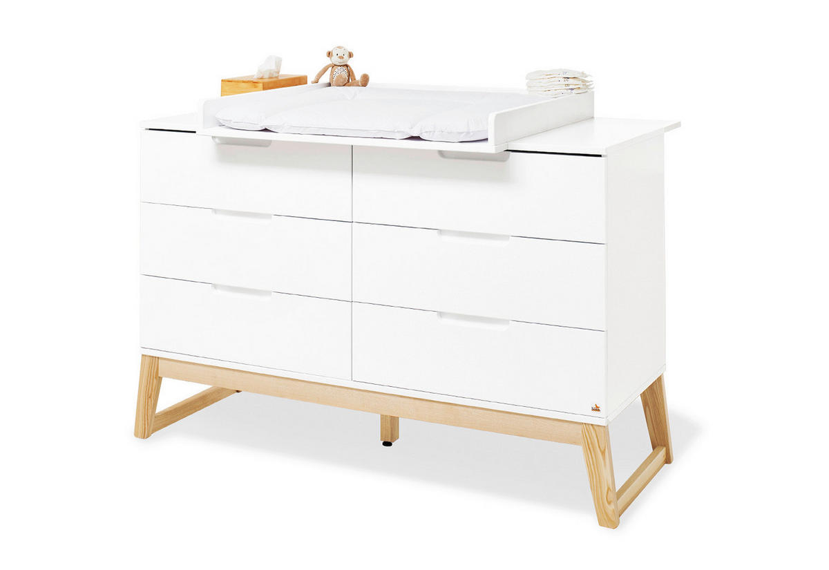 BABYZIMMER PINOLINO BRIDGE  - Eschefarben/Weiß, Design, Holz/Holzwerkstoff - Pinolino