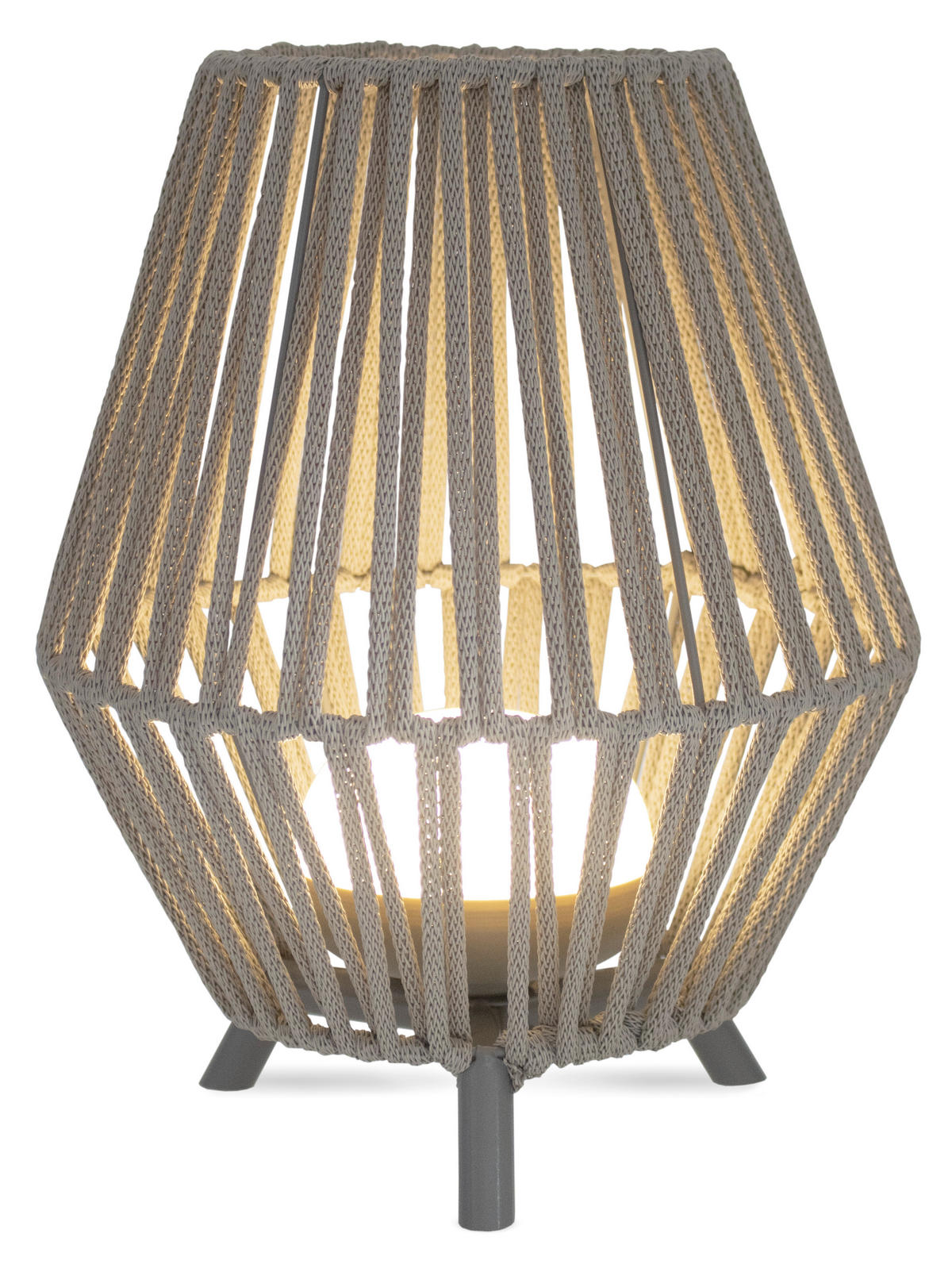 LED-AUßENLEUCHTE Conta 25.5/32.5/25.5 cm   - Taupe, Natur, Kunststoff (25.5/32.5/25.5cm) - Newgarden