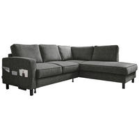 COLțAR textil gri închis  - gri închis/negru, lemn/textil (233/198cm) - MID.YOU
