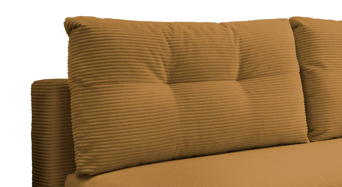 SCHLAFSOFA in Cord Goldfarben  - Chromfarben/Goldfarben, Modern, Textil/Metall (198/90/100cm) - Livetastic