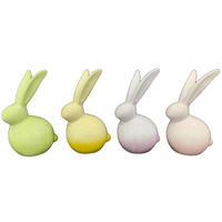 DEKORAČNÝ ZAJAC - lila/pink, Lifestyle, keramika (12/20,5/9,5cm)