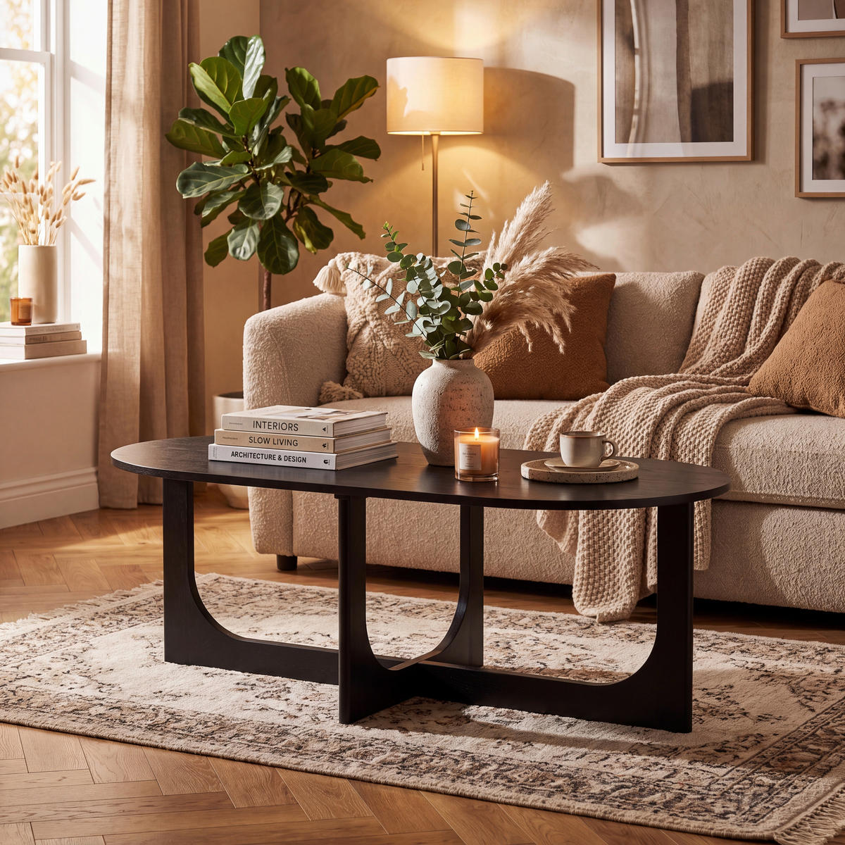 COUCHTISCH in Holz 120/60/45 cm  - Schwarz, Design, Holz (120/60/45cm) - Livetastic