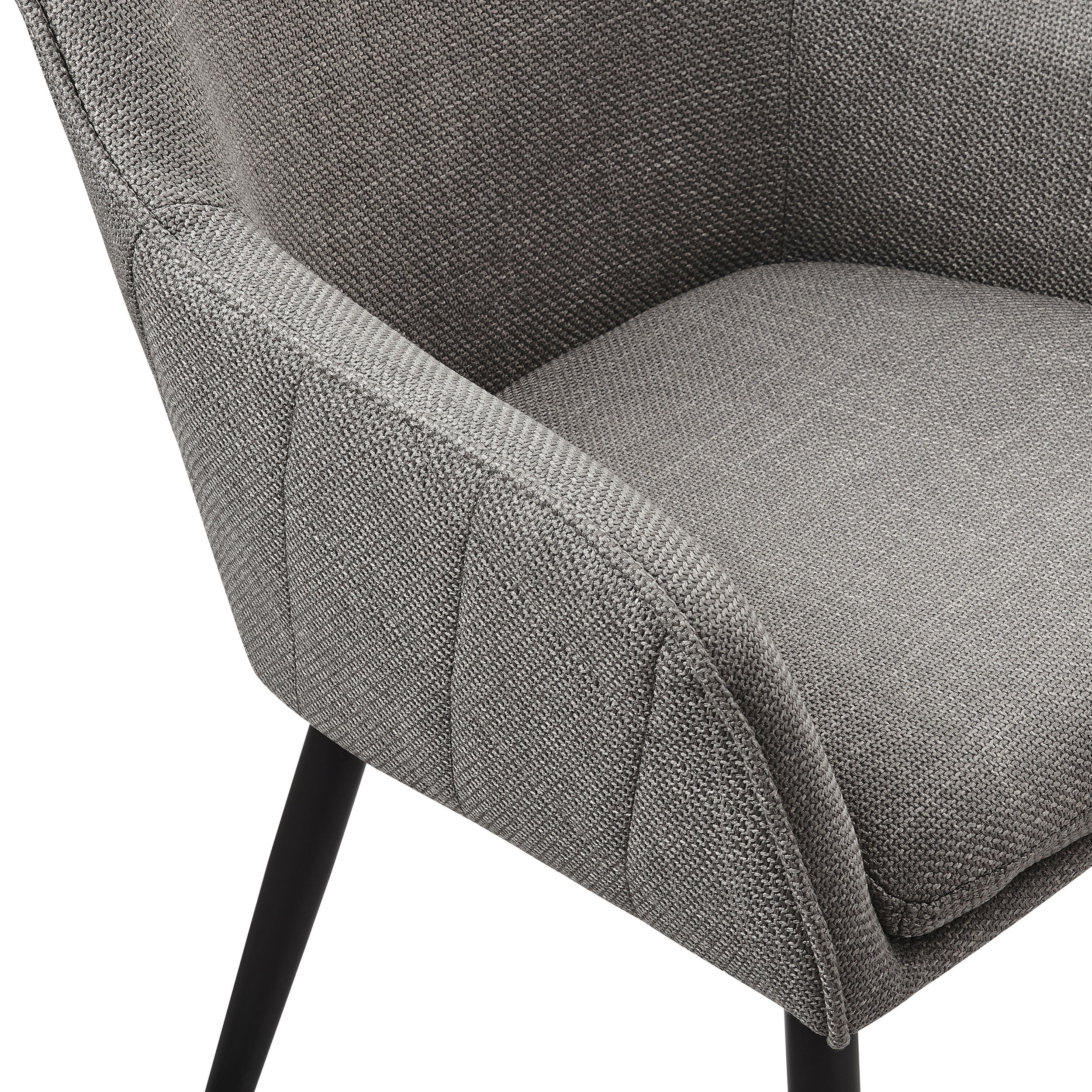 ARMLEHNSTUHL  in Struktur  - Taupe/Schwarz, MODERN, Textil/Metall (61/85/60cm) - Livetastic