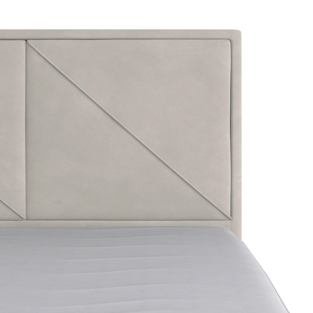 BOXSPRINGBETT 180/200 cm  in Creme  - Hellgrau/Creme, MODERN, Holzwerkstoff/Kunststoff (180/200cm) - MID.YOU