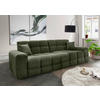 VIERSITZER-SOFA in Bouclé Waldgrün  - Waldgrün/Schwarz, MODERN, Kunststoff/Textil (300/87/120cm) - Livetastic