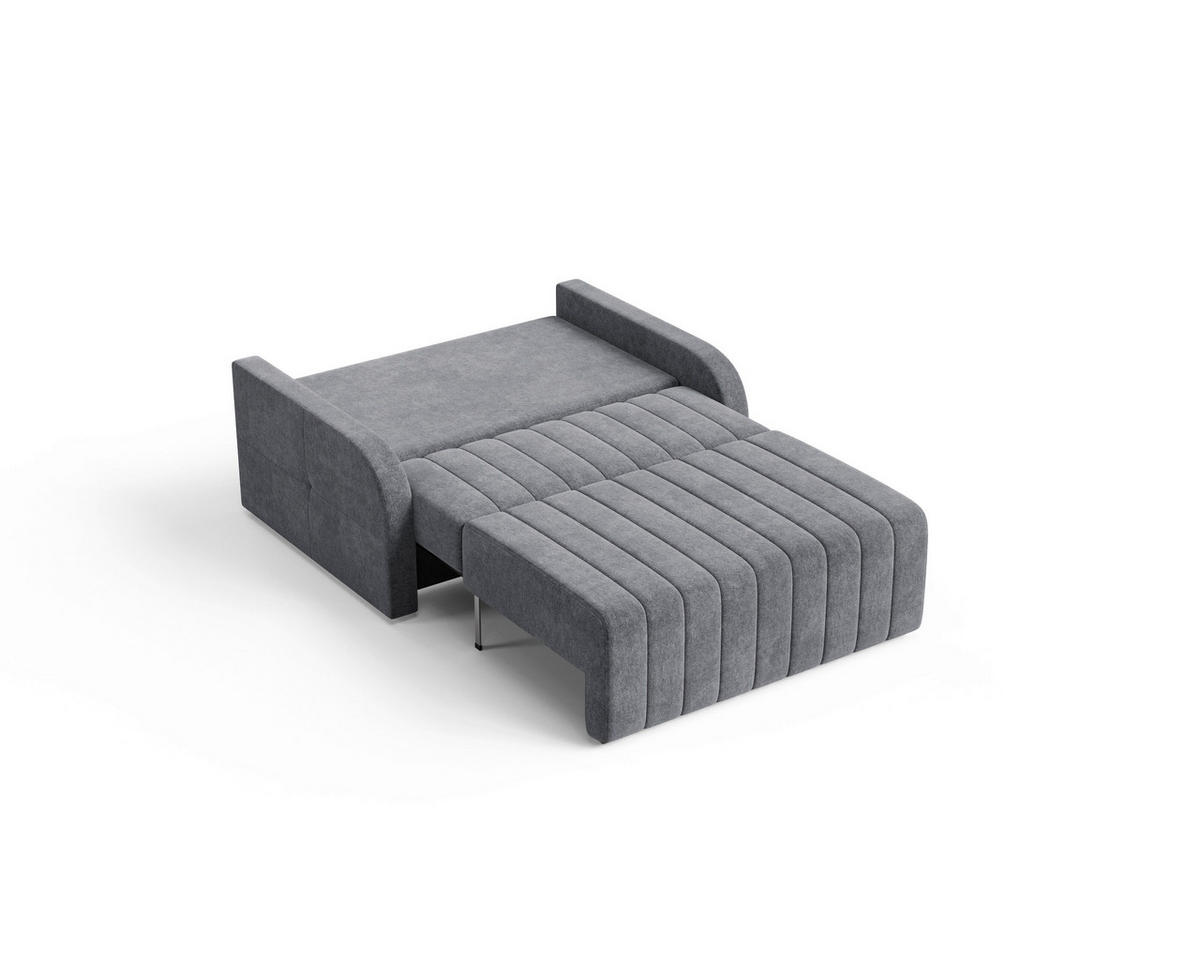 SCHLAFSOFA ALASKA 120 Anthrazit  inkl. Schlaffunktion, Stauraum  - Anthrazit/Schwarz, Design, Kunststoff/Textil (141/90/104cm) - MID.YOU