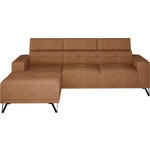 ECKSOFA Rostfarben Chenille  - Rostfarben/Schwarz, KONVENTIONELL, Textil/Metall (178/264cm) - Hom`in