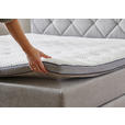 BOXSPRINGBETT 140/200 cm  in Silberfarben  - Silberfarben/Schwarz, KONVENTIONELL, Textil/Metall (140/200cm) - Carryhome