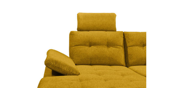 WOHNLANDSCHAFT Gelb Webstoff - Gelb/Schwarz, KONVENTIONELL, Kunststoff/Textil (170/324/218cm) - Carryhome