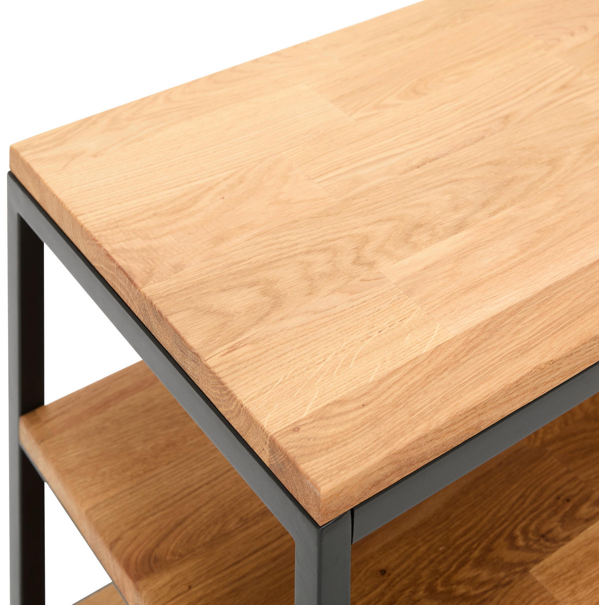 LOWBOARD 120/90/35 cm  - Eichefarben/Schwarz, Trend, Holz/Metall (120/90/35cm) - Landscape