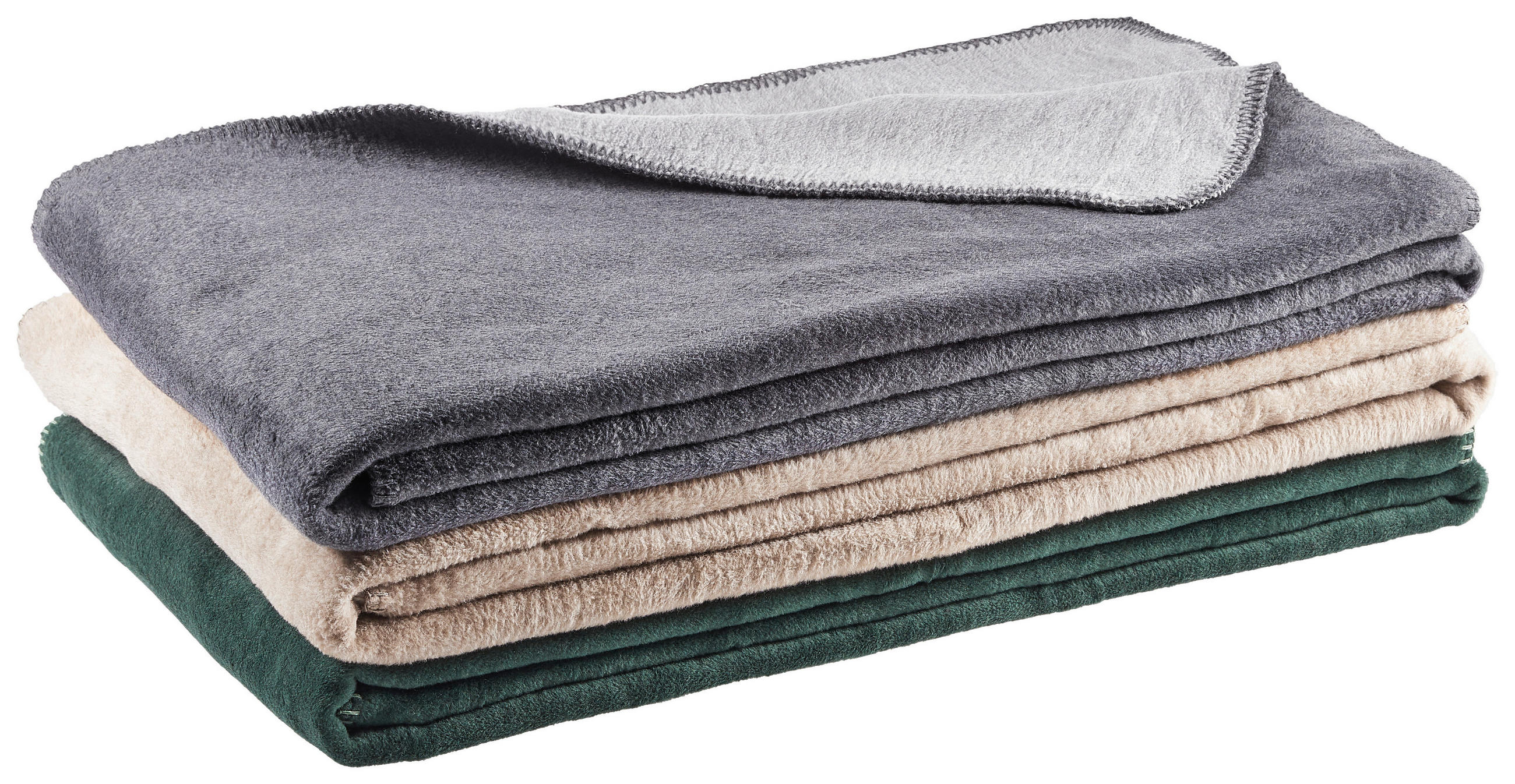 PLÉD 150/200 cm  - ezüstszínű/antracit, Basics, textil (150/200cm) - Novel