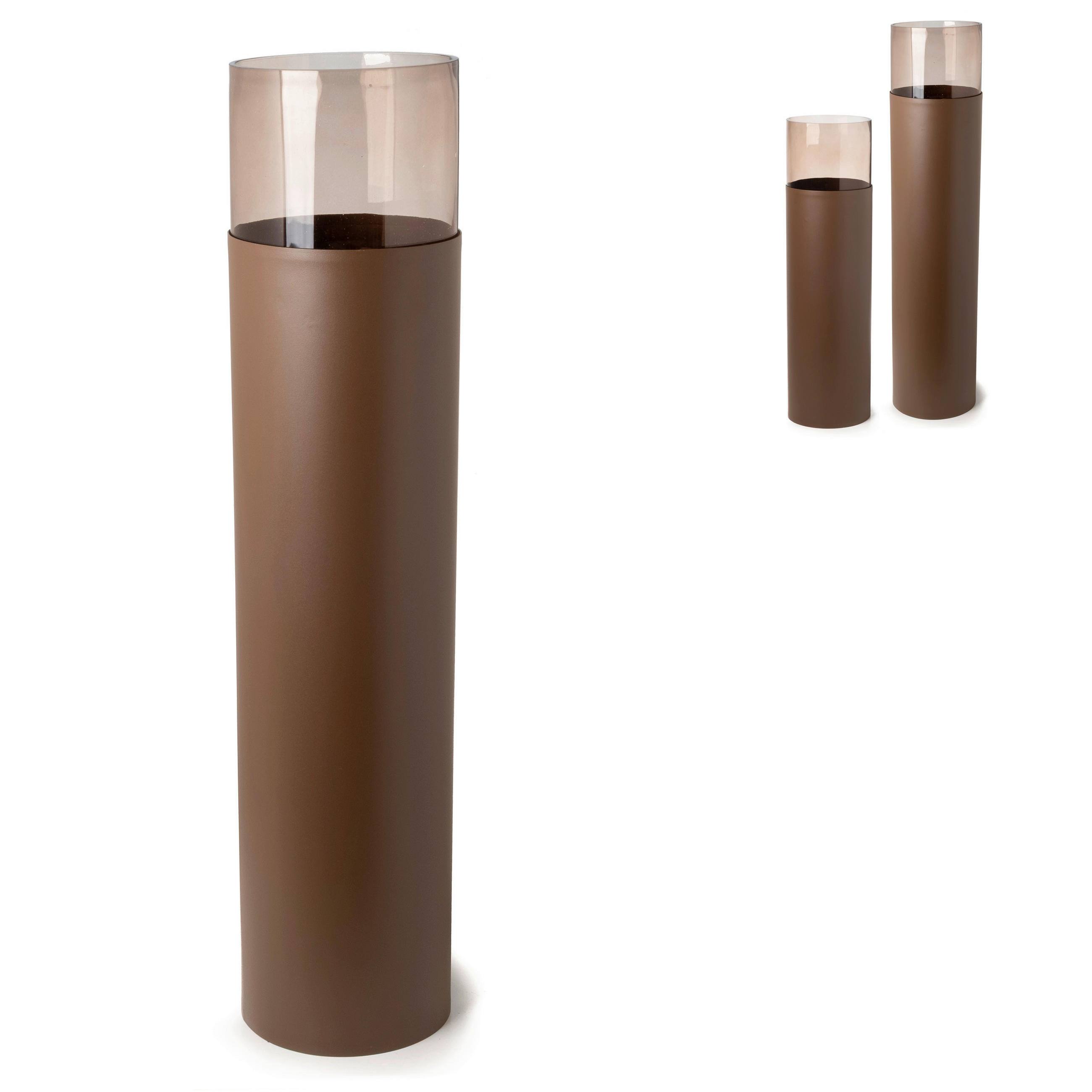 WINDLICHT - Braun, LIFESTYLE, Glas/Metall (21/70cm)
