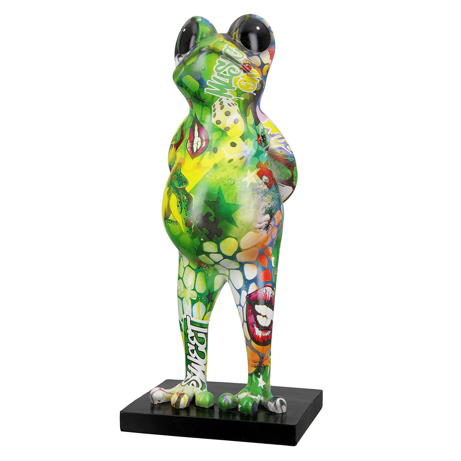 XXXLutz Dekofrosch Street Art Mehrfarbig 13x30.5x10 cm