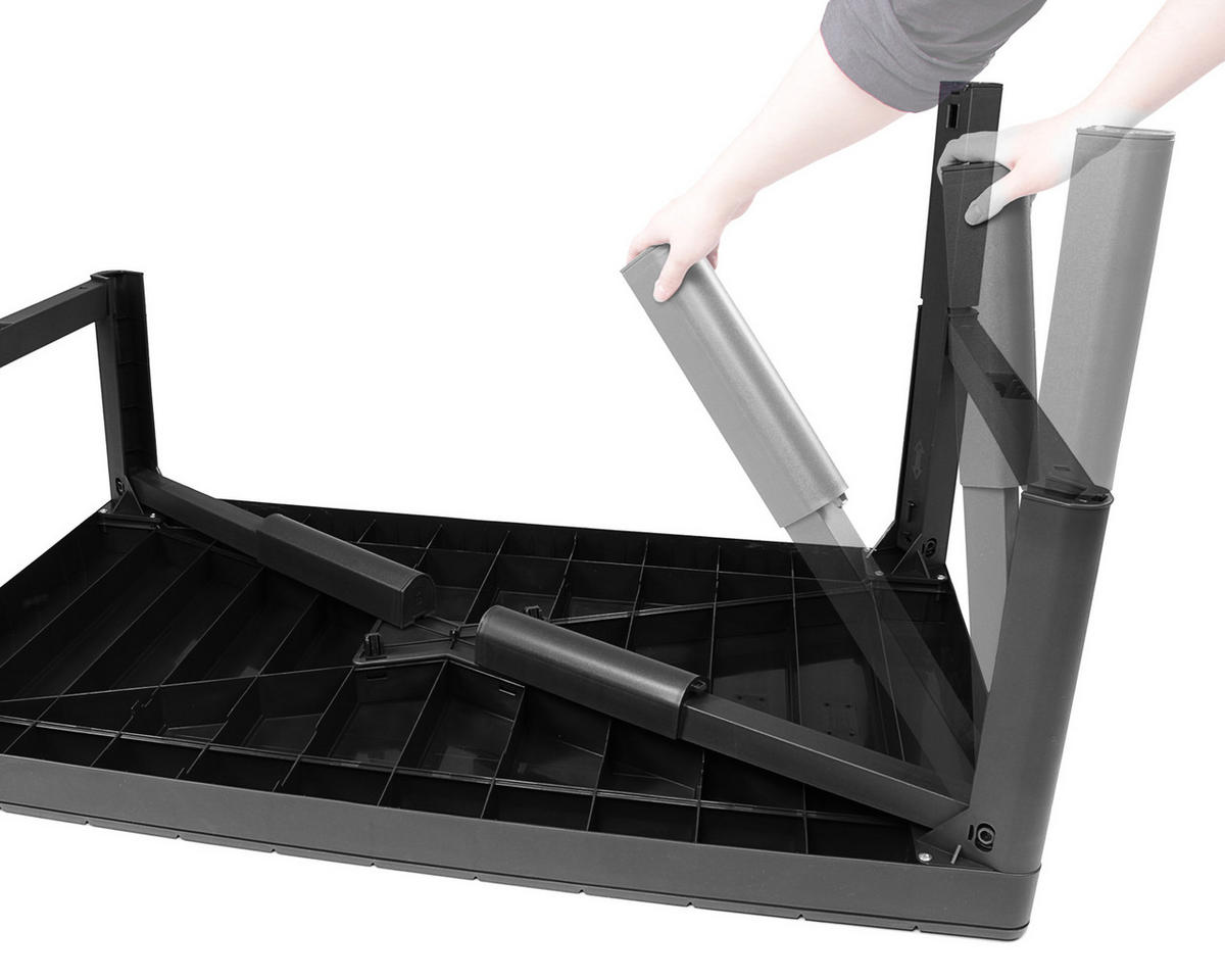 LOUNGETISCH 116/71,5/40-66 cm Kunststoff  - Graphitfarben, Design, Kunststoff (116/71,5/40-66cm) - Keter