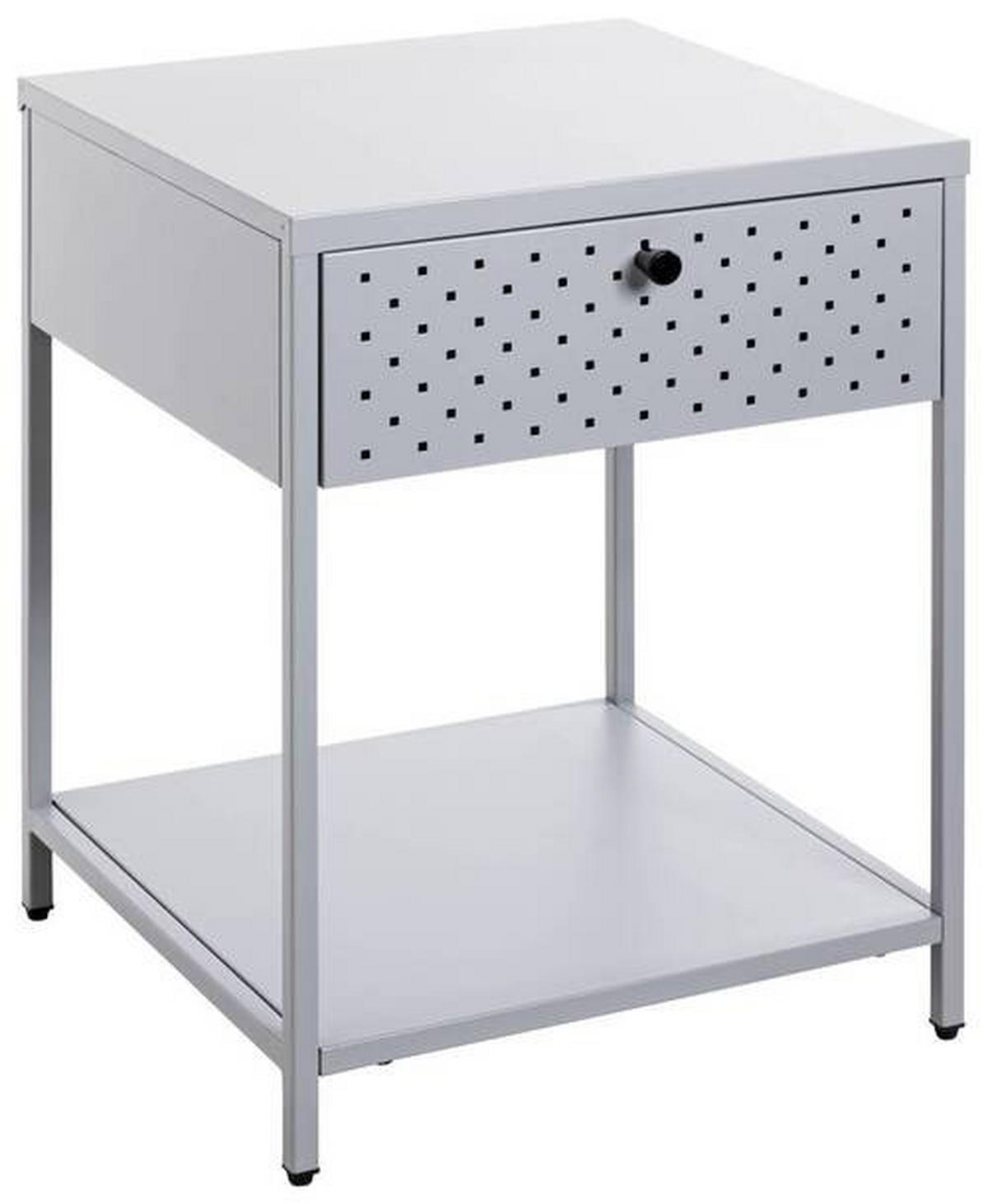 NOČNÍ STOLEK, šedá, 40/53/40 cm - šedá, Design, kov (40/53/40cm)