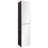HOCHSCHRANK 40/180/35 cm  - Chromfarben/Graphitfarben, KONVENTIONELL, Glas/Holzwerkstoff (40/180/35cm) - Xora