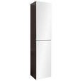 HOCHSCHRANK 40/180/35 cm - Chromfarben/Graphitfarben, KONVENTIONELL, Glas/Holzwerkstoff (40/180/35cm) - Xora