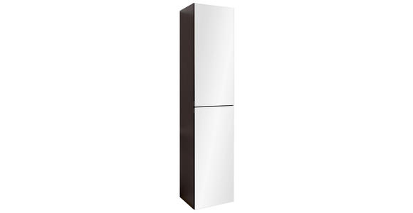 HOCHSCHRANK 40/180/35 cm - Chromfarben/Graphitfarben, KONVENTIONELL, Glas/Holzwerkstoff (40/180/35cm) - Xora