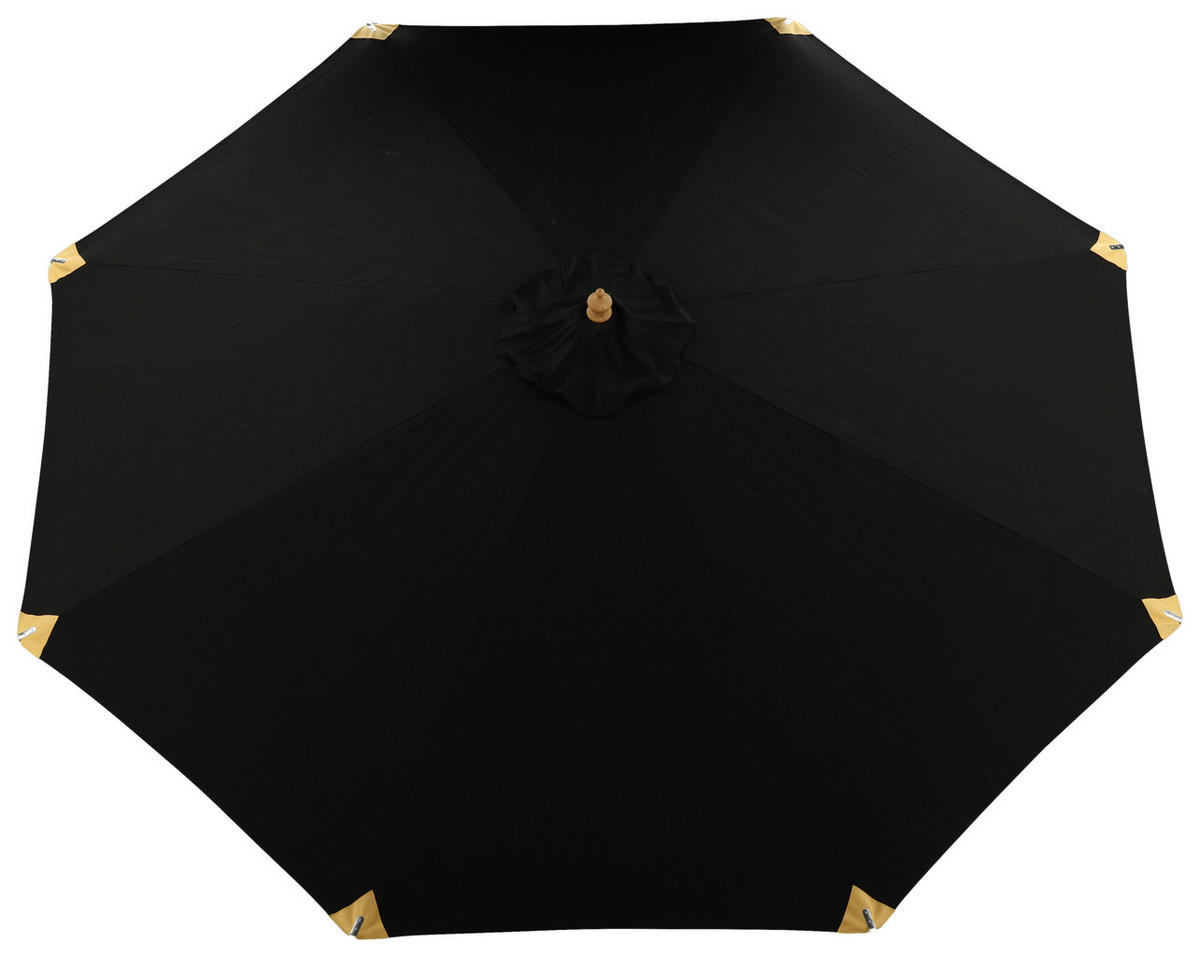 SONNENSCHIRM 330 cm  - Schwarz, KONVENTIONELL (330/258/330cm) - Gardenson