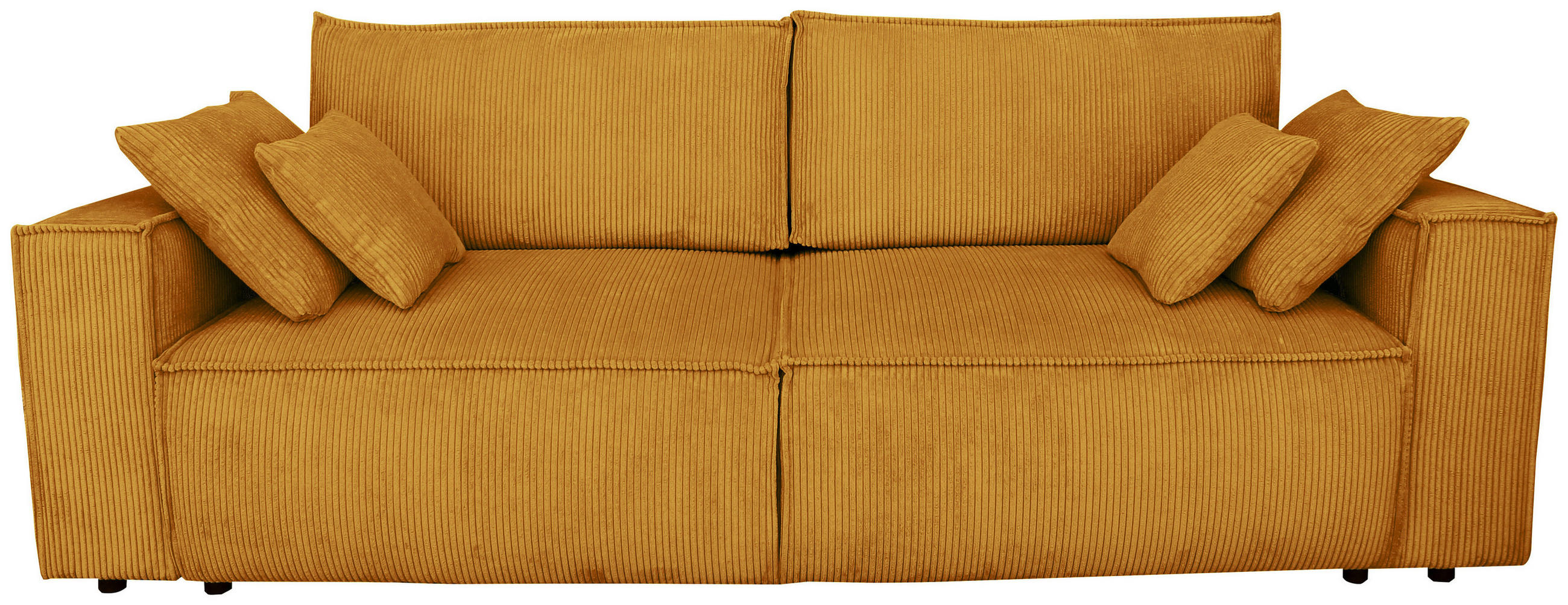 SCHLAFSOFA Cord Currygelb  - Currygelb/Schwarz, KONVENTIONELL, Kunststoff/Textil (240/89/100cm) - Carryhome