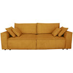 SCHLAFSOFA Cord Currygelb  - Currygelb/Schwarz, KONVENTIONELL, Kunststoff/Textil (240/89/100cm) - Carryhome
