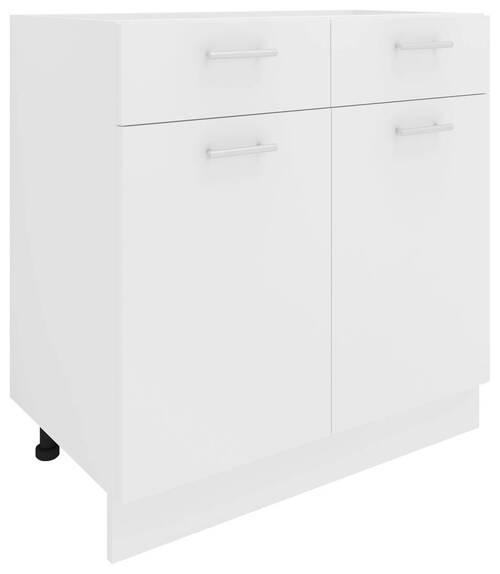 KÜCHENUNTERSCHRANK 80/82/46 cm in Weiß - Alufarben/Weiß, KONVENTIONELL, Holzwerkstoff/Metall (80/82/46cm) - MID.YOU