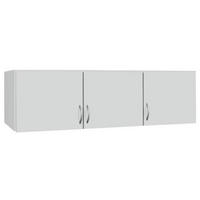 AUFSATZSCHRANK 136/39/54 cm   - Weiss/Silberfarben, Design, Holzwerkstoff/Kunststoff (136/39/54cm) - Carryhome