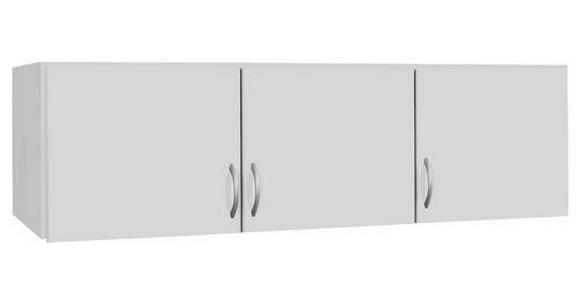 AUFSATZSCHRANK 136/39/54 cm   - Silberfarben/Weiß, Design, Holzwerkstoff/Kunststoff (136/39/54cm) - Carryhome