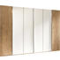DREHTÜRENSCHRANK in massiv Eiche Weiß, Eichefarben - Chromfarben/Eichefarben, Design, Glas/Holz (299/222,3/57cm) - Valdera DREHTÜRENSCHRANK in massiv Eiche Weiß, Eichefarben - Chromfarben/Eichefarben, Design, Glas/Holz (299/222,3/57cm) - Valdera