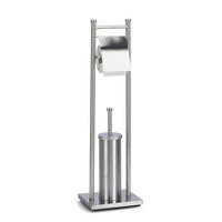 WC-BÜRSTENKOMBINATION - Silberfarben, Basics, Kunststoff/Metall (22/18/76cm) - Zeller Present