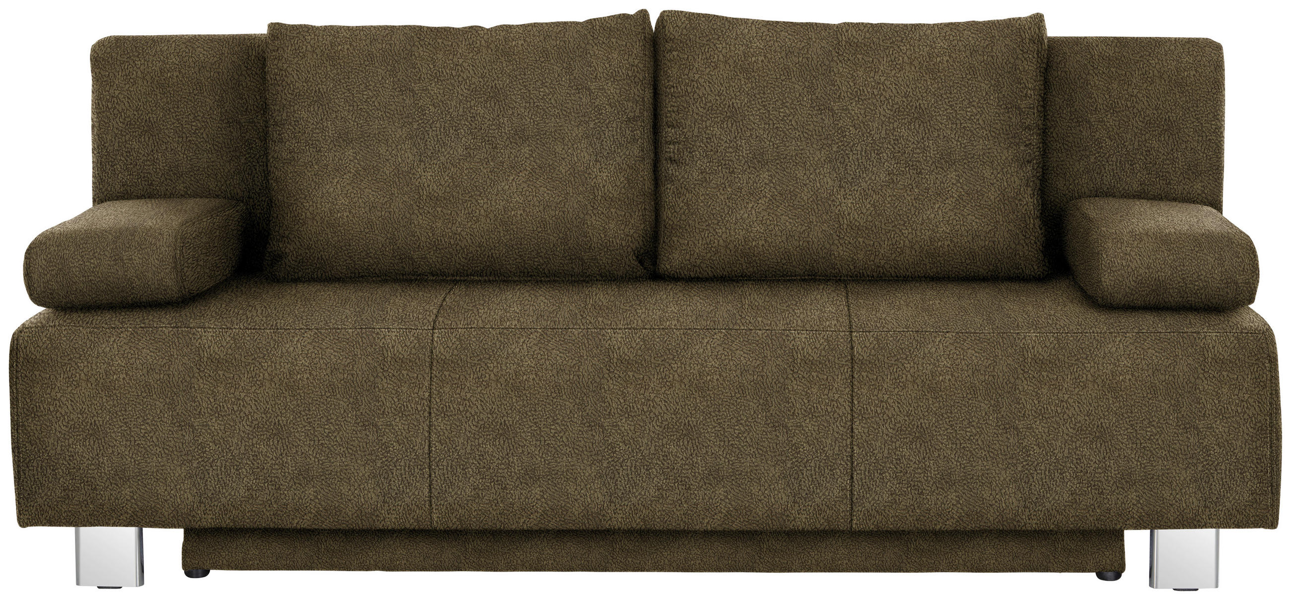 SCHLAFSOFA in Flachgewebe Grün  - Chromfarben/Grün, Design, Textil/Metall (197/88/89cm) - Xora